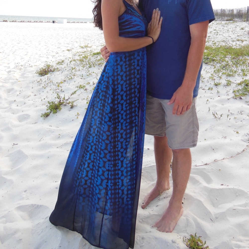 Express, extra small, blue dress